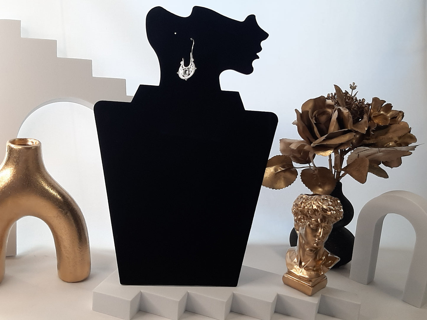 Boucles d'oreilles plaque Argent en alliage de Zinc