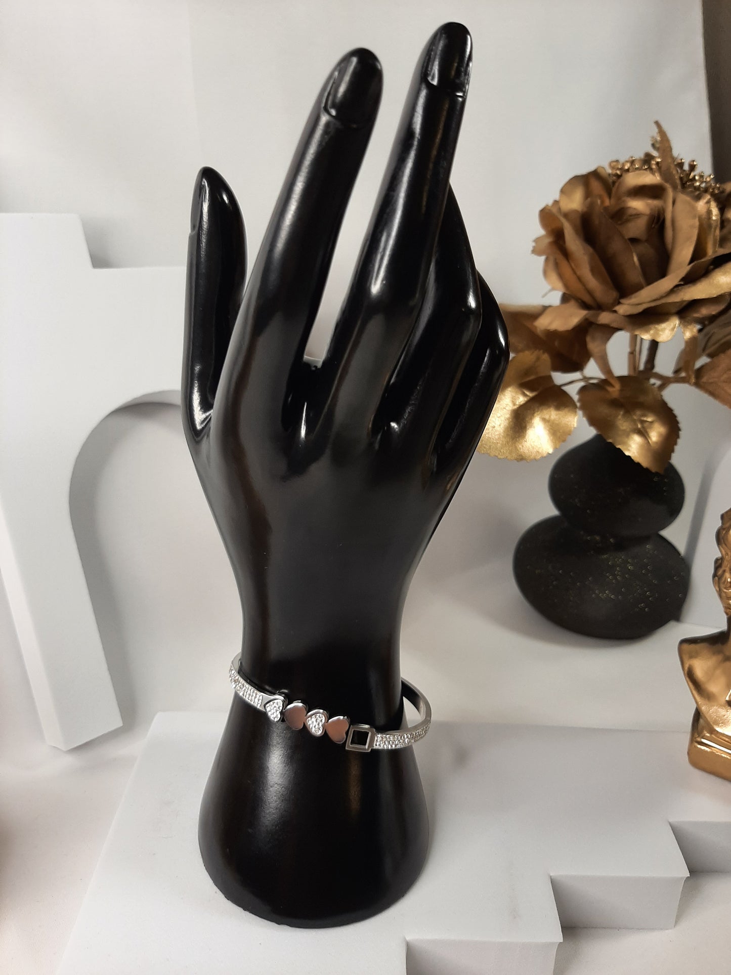 Bracelet en acier inoxydable plaqué or 18K