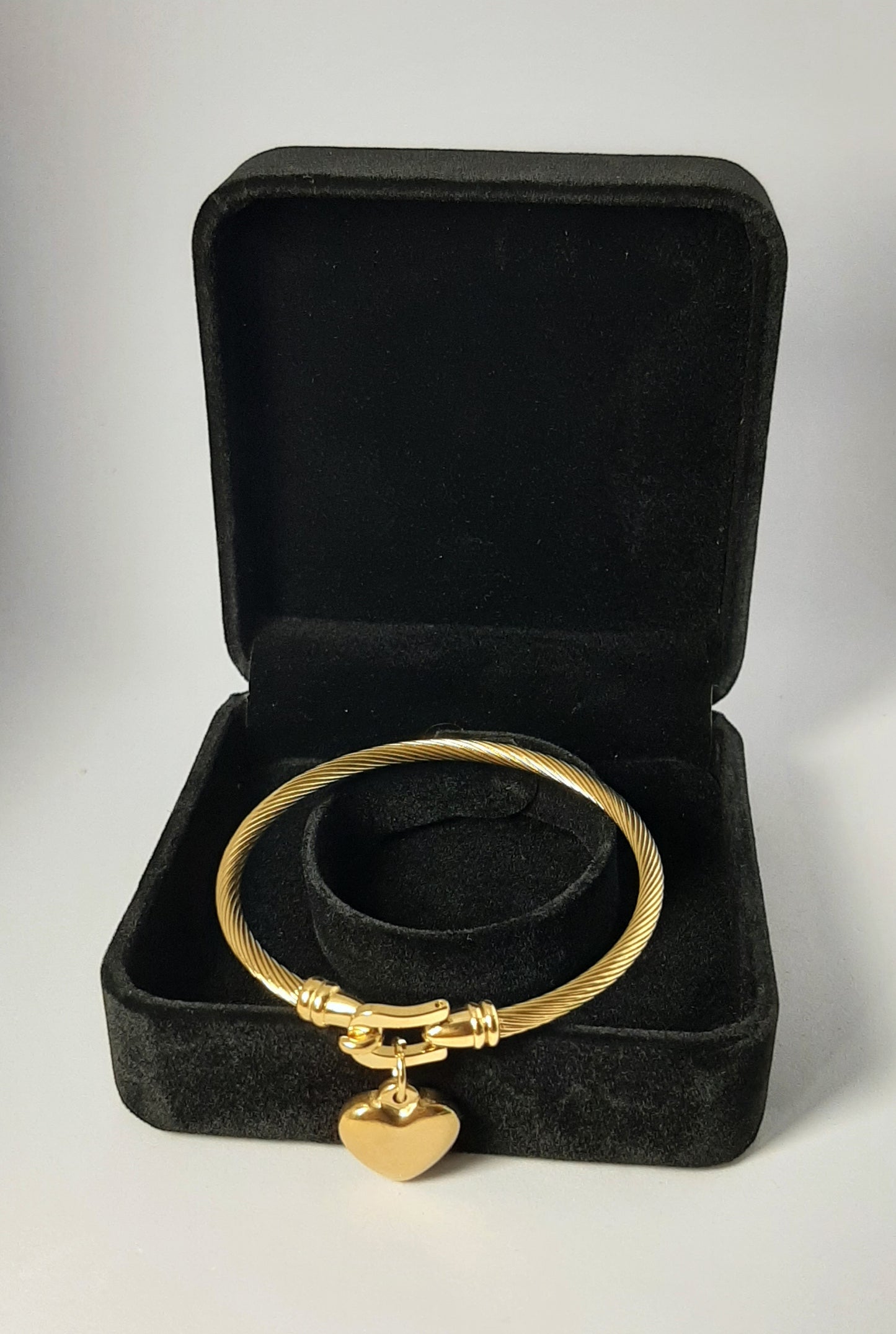 Bracelet à breloques en acier inoxydable, doré à l’or fin 18K