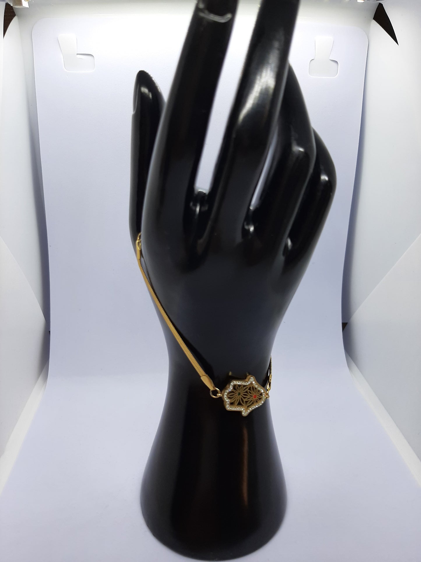 Parure Ensemble de 3 pièces Collier , Bracelet , et Boucles d'oreilles en Acier Inoxydable