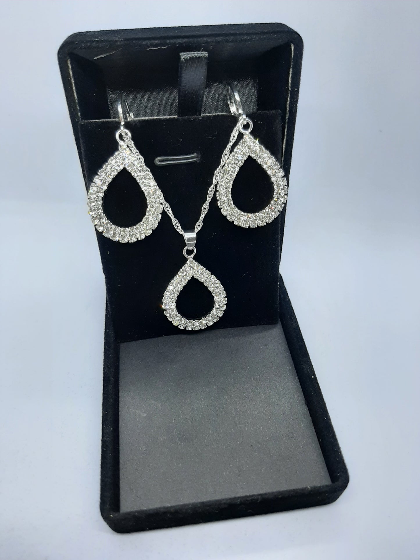 Parure Collier avec Boucles d'oreilles en Argent 925 Sterling