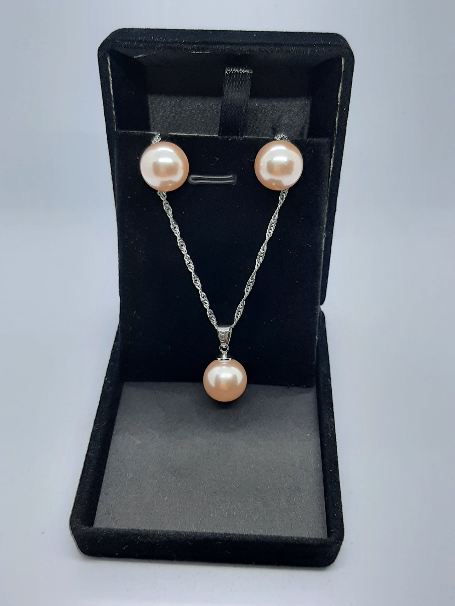 Parure Collier avec boucles d'oreilles en Argent 925 Sterling