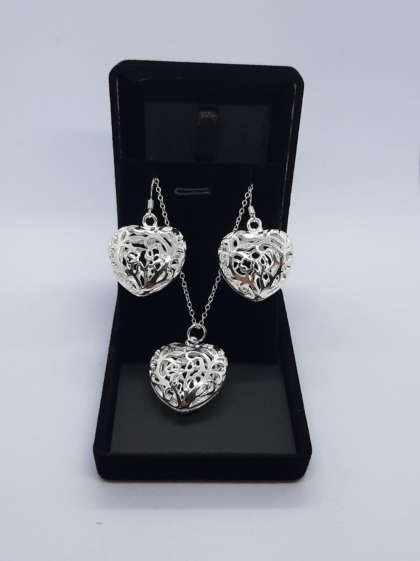 Parure Collier avec boucles d'oreilles en Argent 925 Sterling