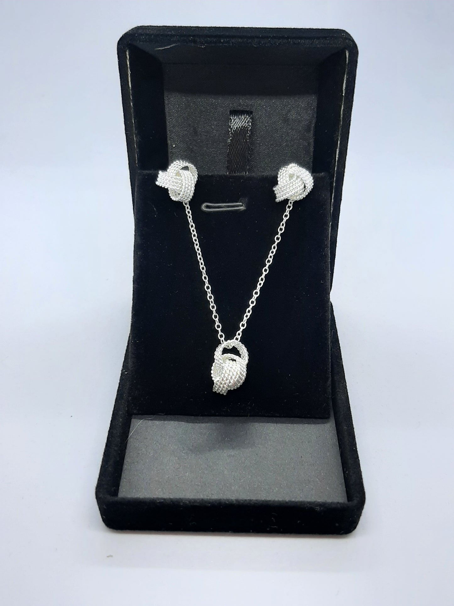 Parure Collier avec Boucles d'oreilles en Argent 925 Sterling