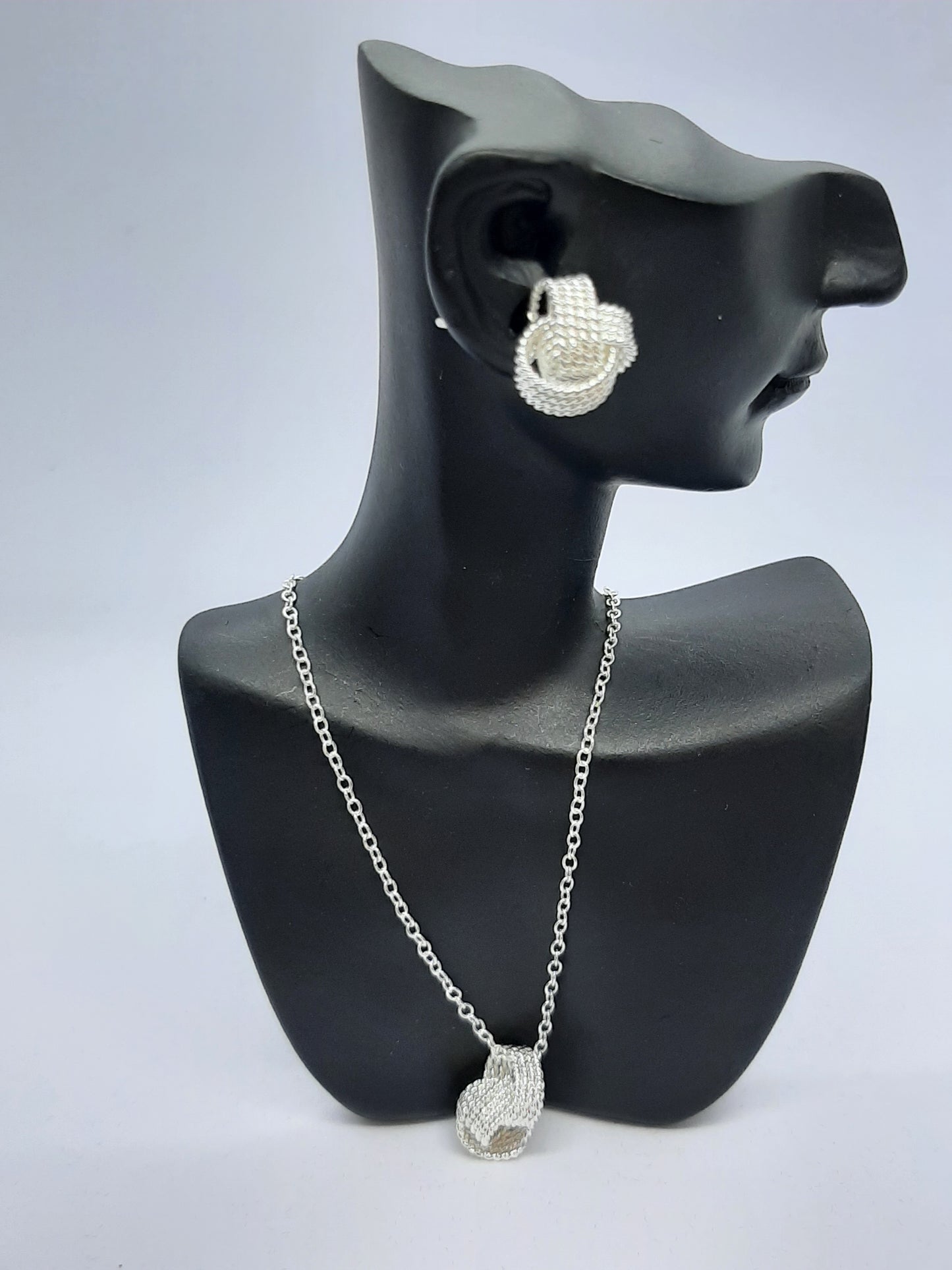 Parure Collier avec Boucles d'oreilles en Argent 925 Sterling