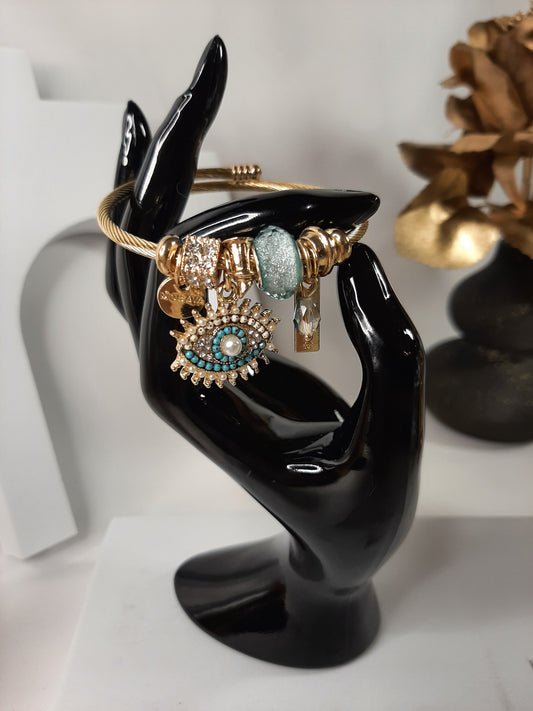 Bracelet multi-éléments en acier inoxydable