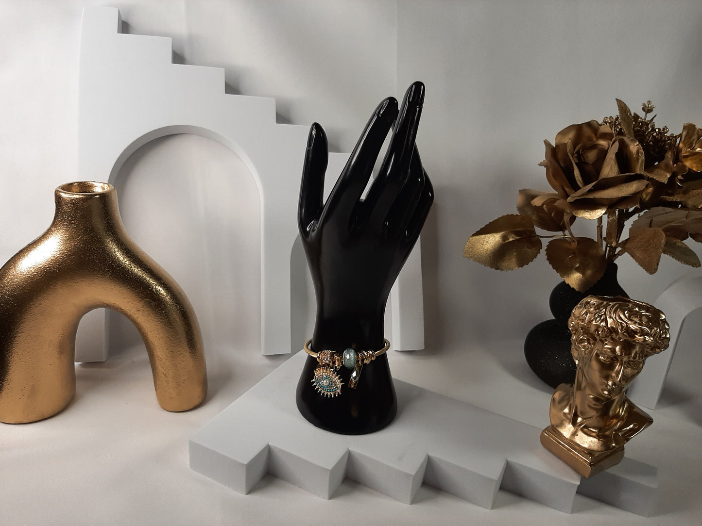 Bracelet multi-éléments en acier inoxydable